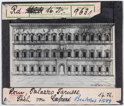 Vorschaubild Rom: Palazzo Farnese. Stich 1549 